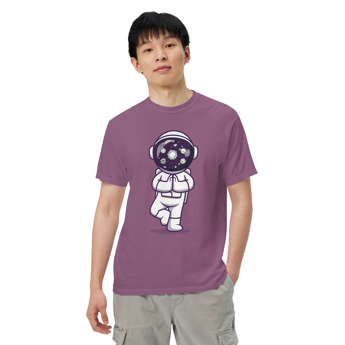 Cosmic Yoga Men’s garment-dyed heavyweight t-shirt