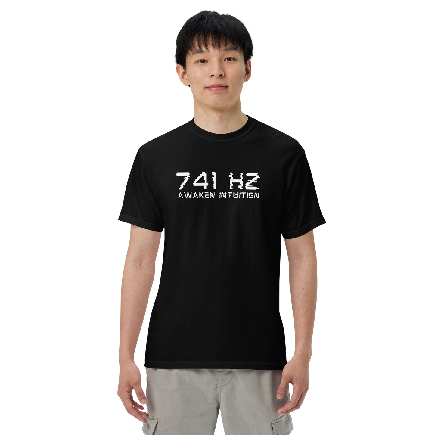 741 Hz Awaken Intuition Men’s garment-dyed heavyweight t-shirt
