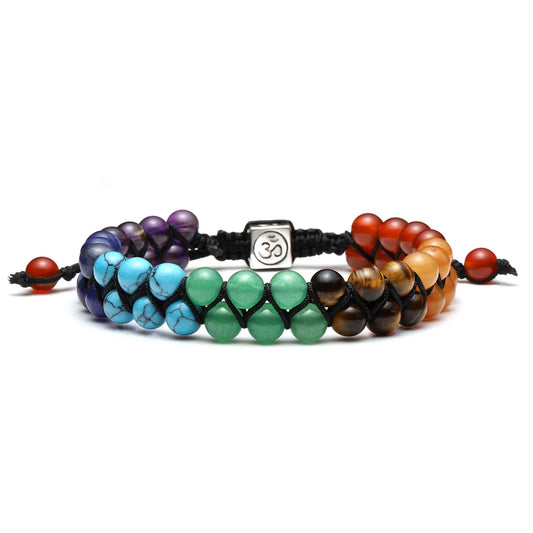 Top Plaza 7 Chakra Bracelet for Women Men Healing Crystals Bead Chakra Bracelet Yoga 6mm Stone Beads Bracelets Meditation Relax Anxiety Jewelry