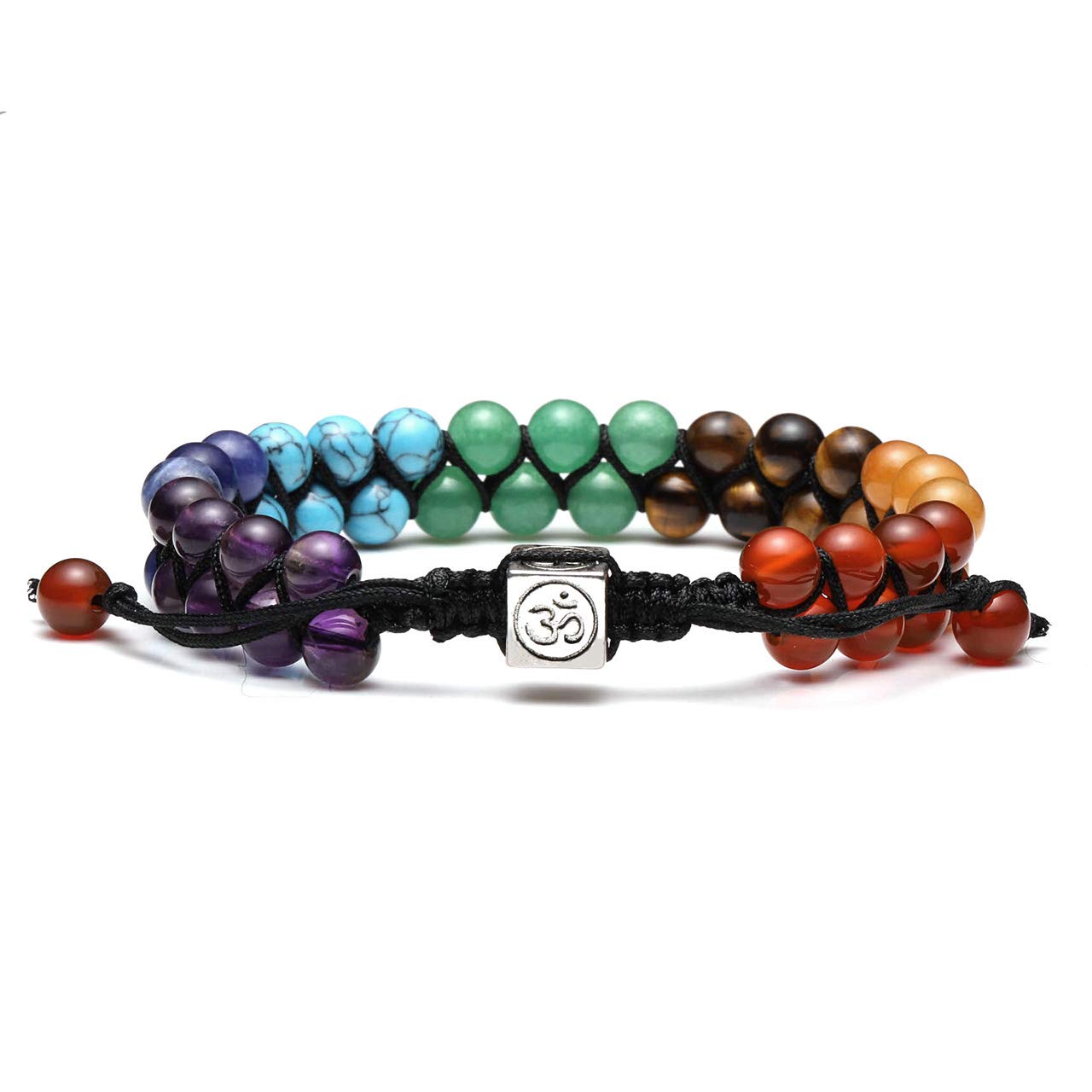 Top Plaza 7 Chakra Bracelet for Women Men Healing Crystals Bead Chakra Bracelet Yoga 6mm Stone Beads Bracelets Meditation Relax Anxiety Jewelry