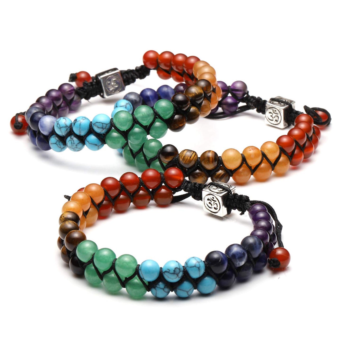 Top Plaza 7 Chakra Bracelet for Women Men Healing Crystals Bead Chakra Bracelet Yoga 6mm Stone Beads Bracelets Meditation Relax Anxiety Jewelry