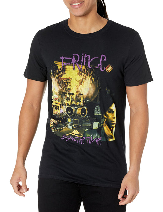 Prince unisex adult Casual T Shirt, Black, Large US