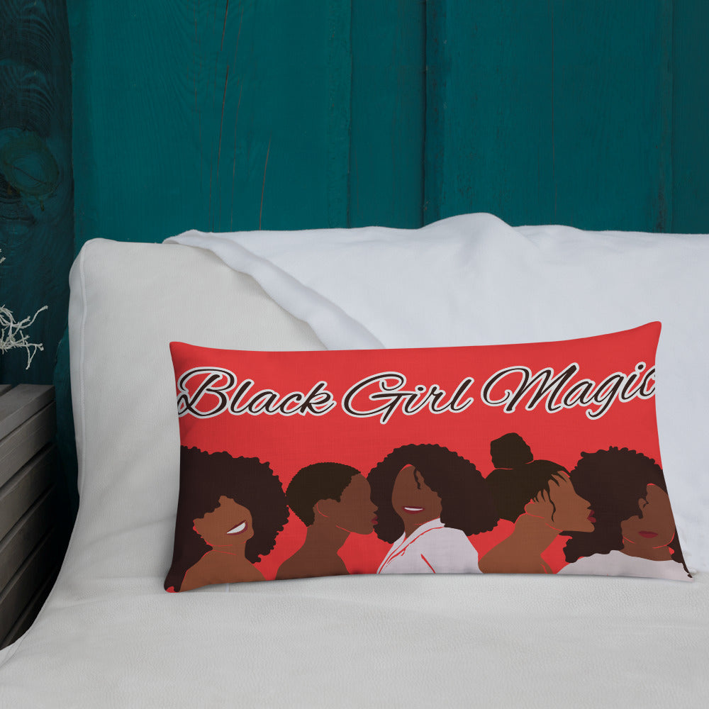 Black Girl Magic Red Premium Pillow