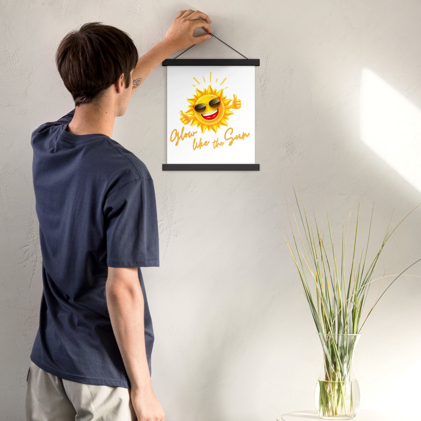 Glow Like The Sun Poster with hangers
