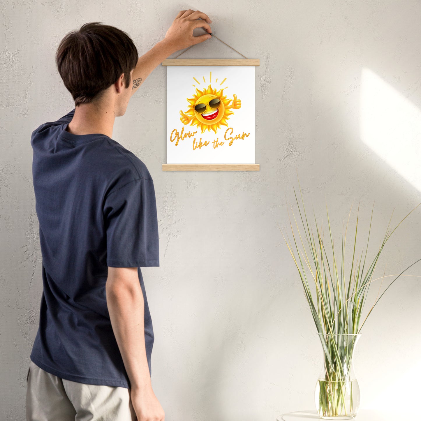 Glow Like The Sun Poster with hangers