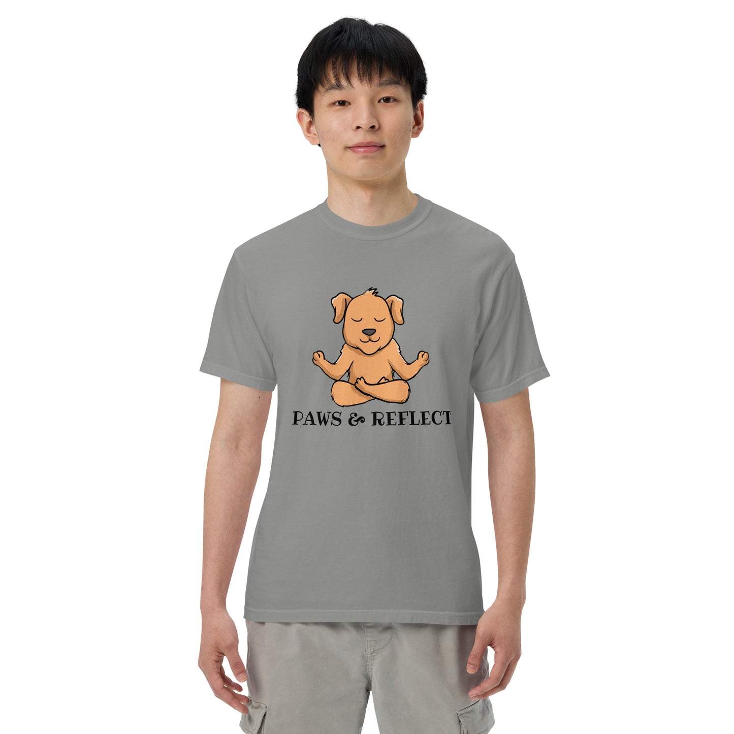 Paws & Reflect Men’s garment-dyed heavyweight t-shirt