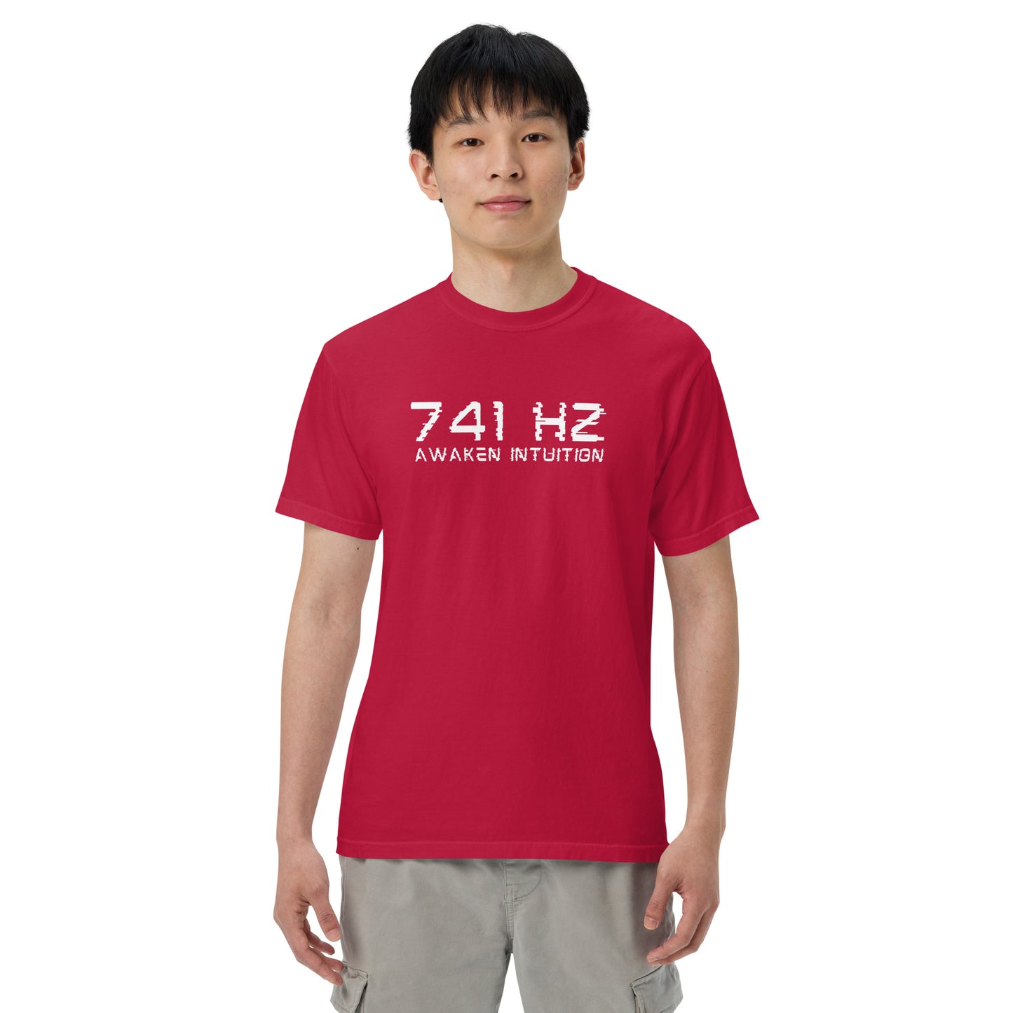 741 Hz Awaken Intuition Men’s garment-dyed heavyweight t-shirt