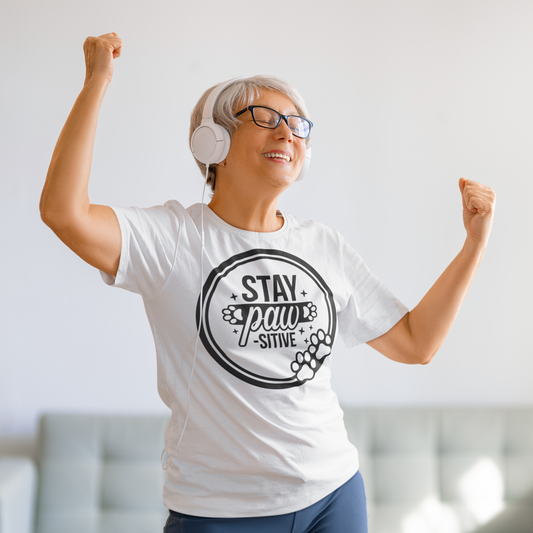 Stay Pawsitive Women's Relaxed T-Shirt