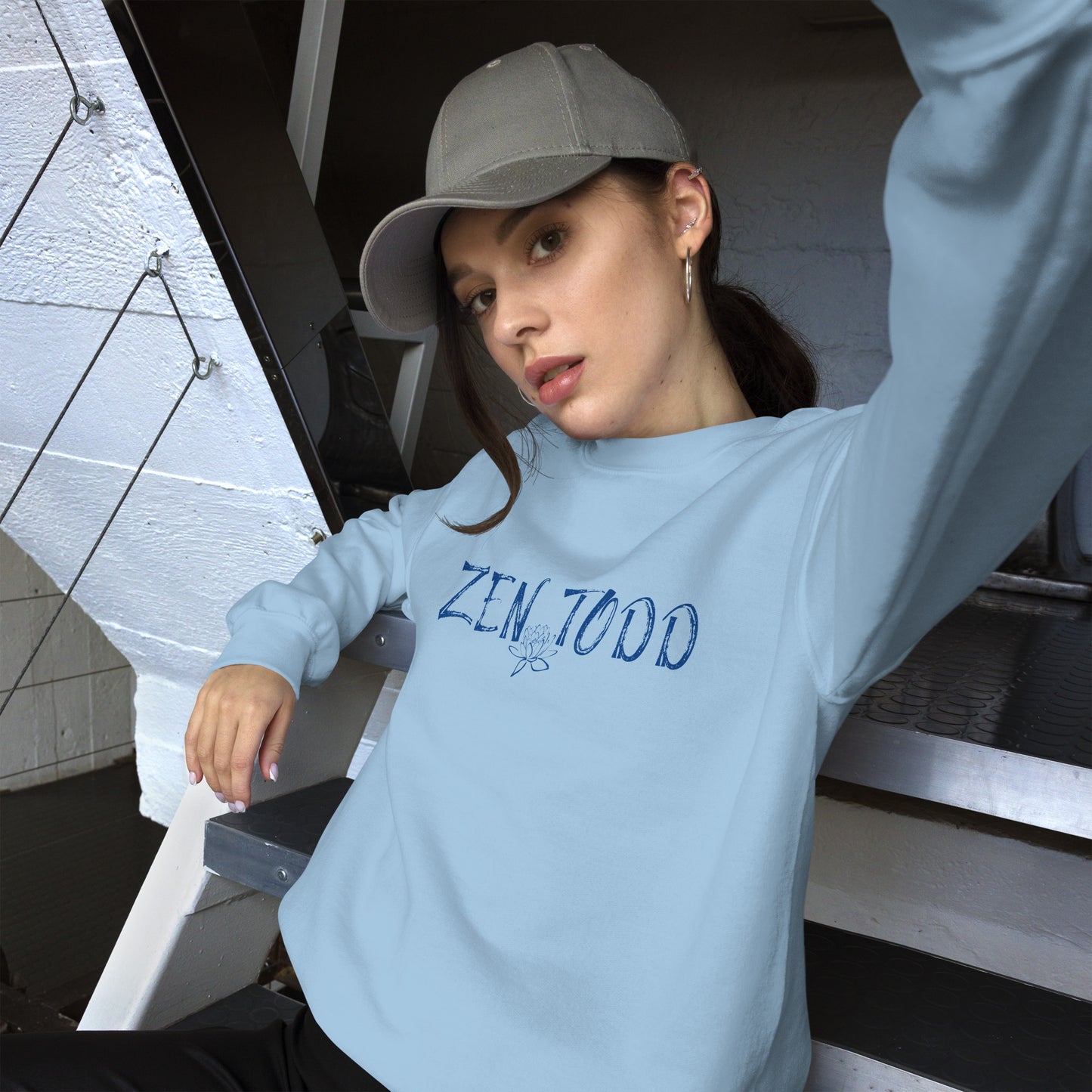 ZENTODD Blue Print Sweatshirt