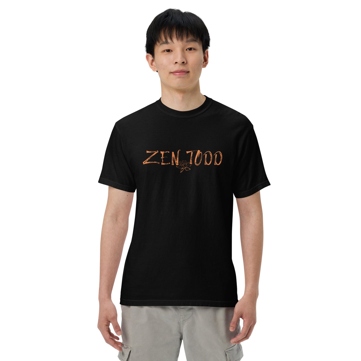 ZENTODD Orange Print heavyweight t-shirt