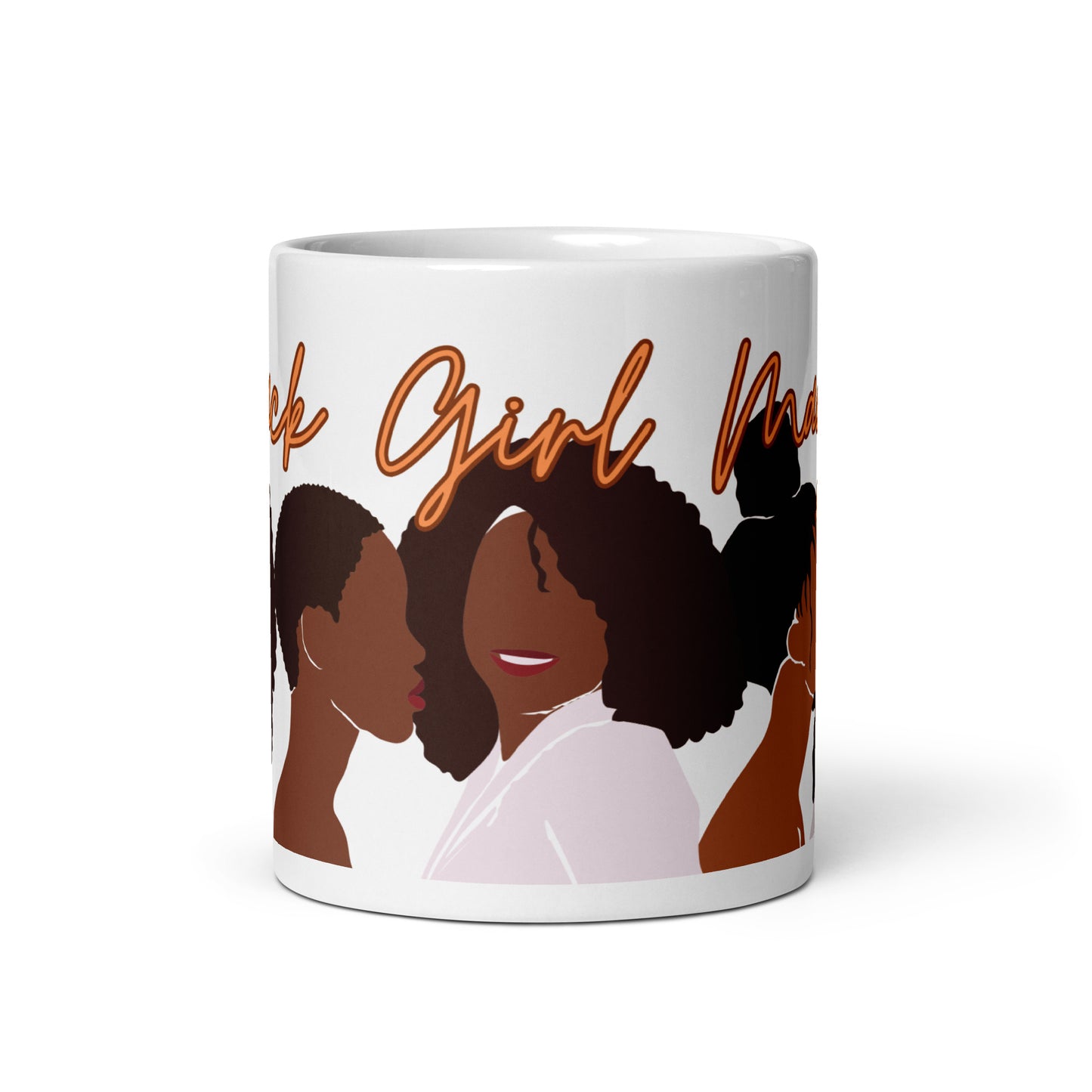 Black Girl Magic White glossy mug
