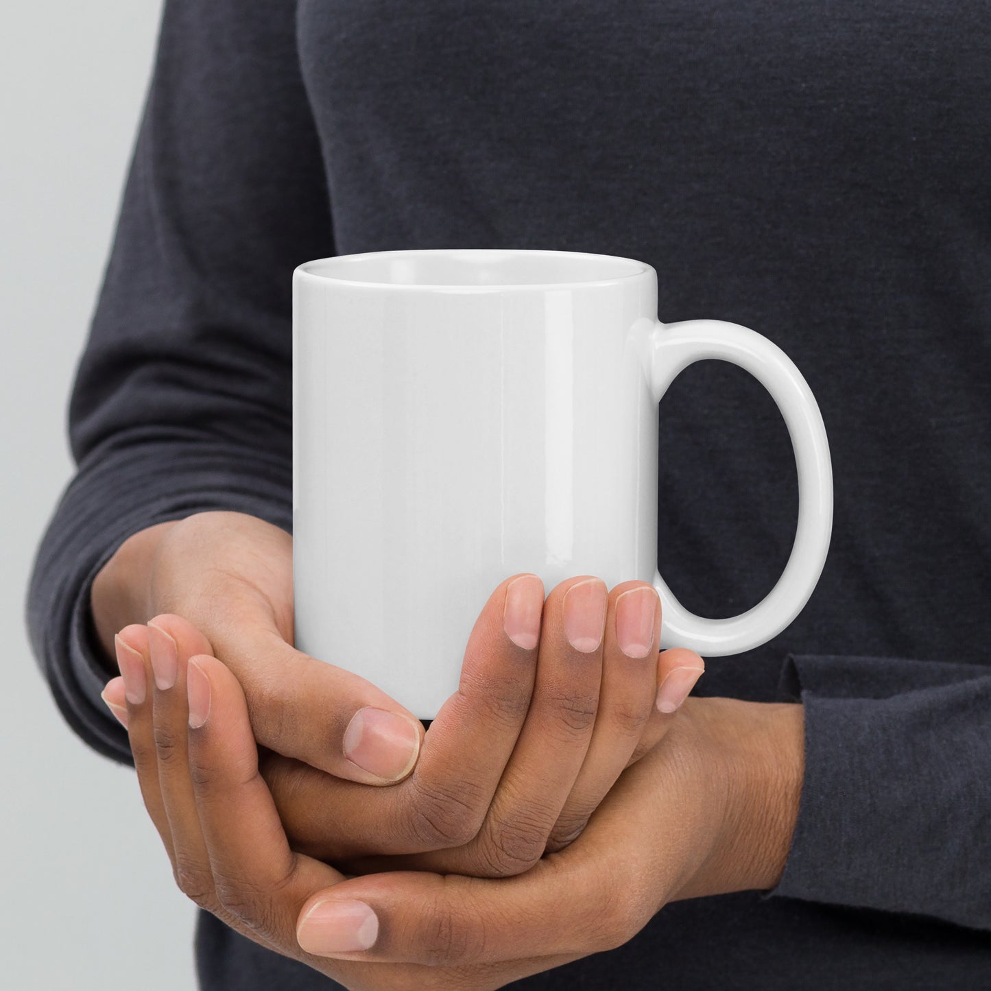 Stay Pawsitive White glossy mug